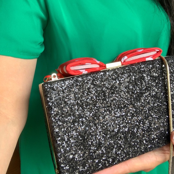 Auth. KATE SPADE Minnie Mousse glitter box Crosby - Picture 16 of 16